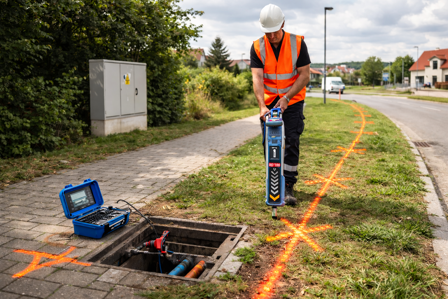 vytyčovanie hľadanie káblov